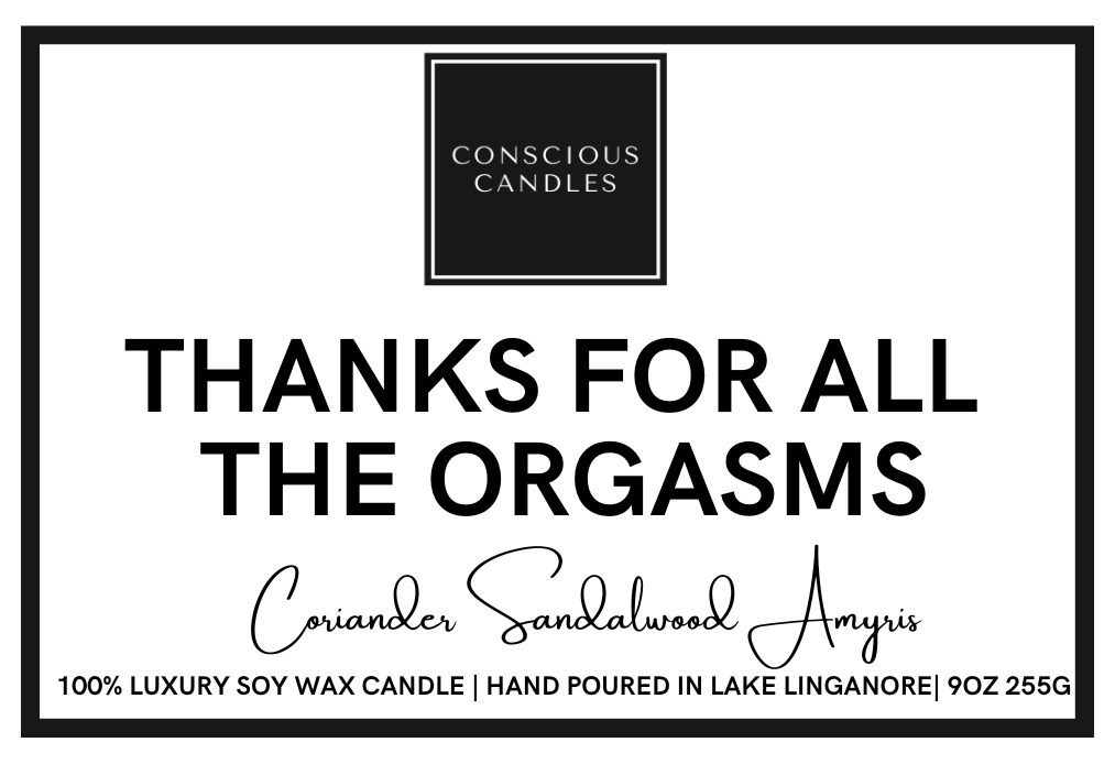 Thanks For The Orgasms Candle