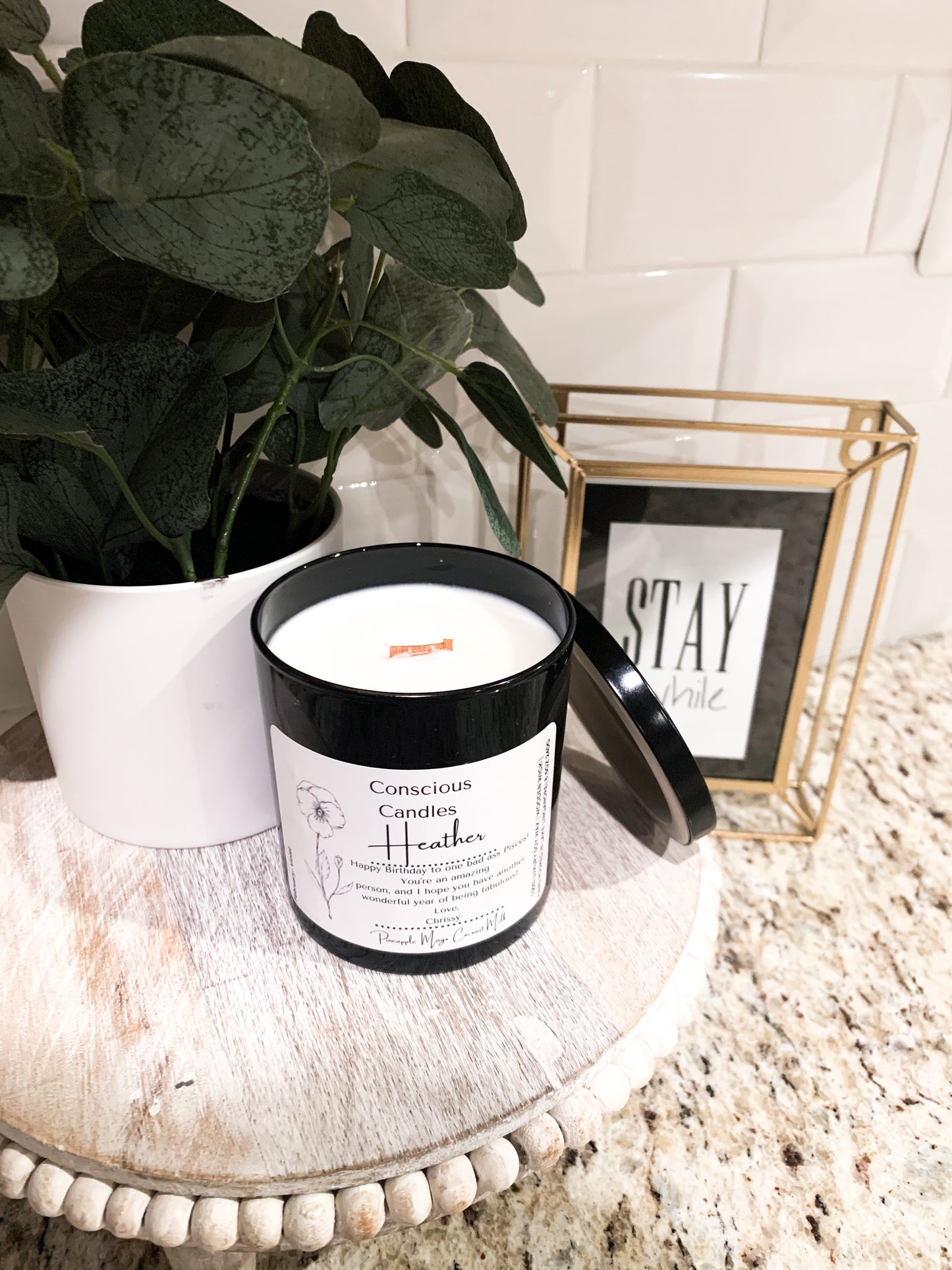 Personalized Birthday Message Candle