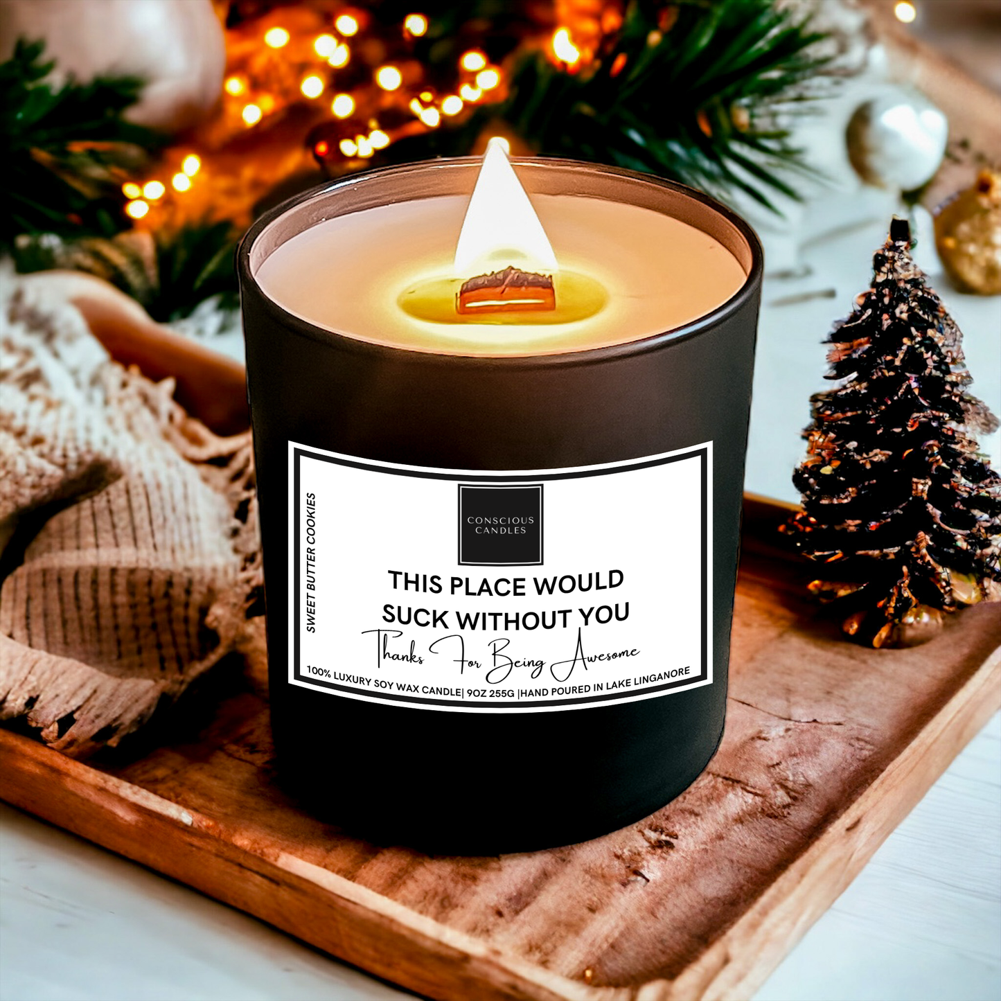 This Place Would Suck Co-worker Candle