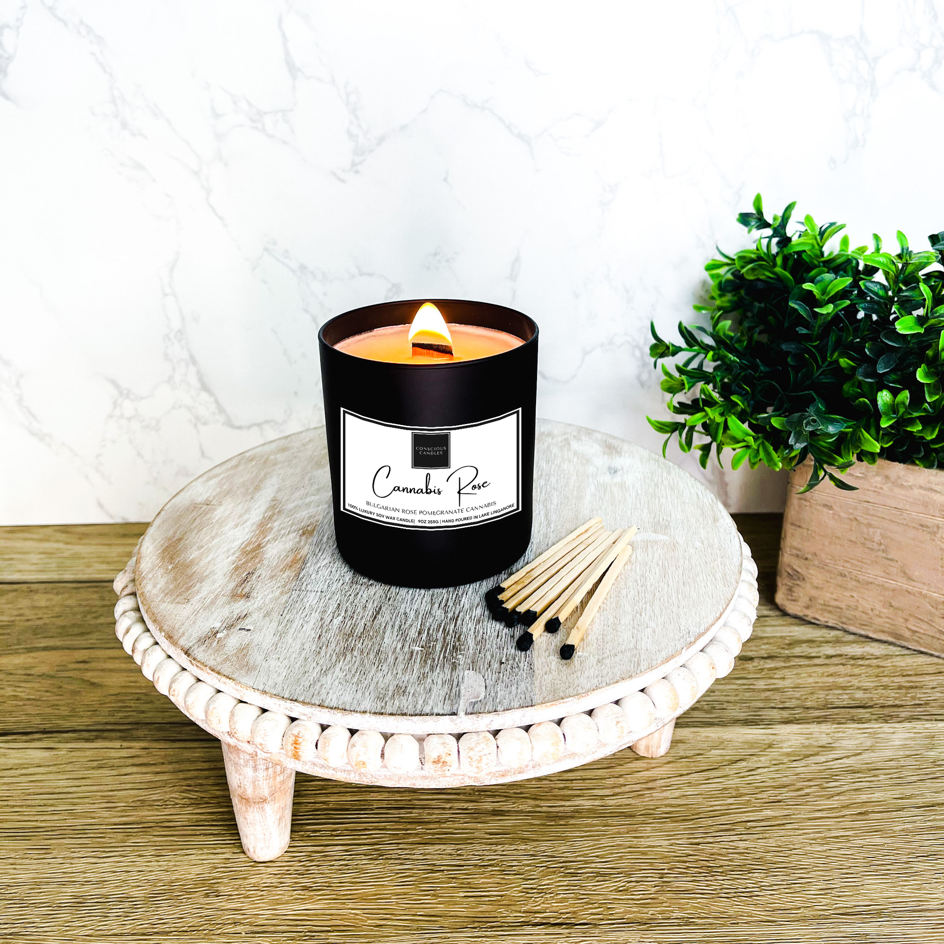 rose and hemp seed candle Cannabis Rose Candle – Conscious Candles Company