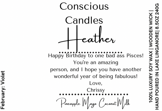 Personalized Birthday Message Candle