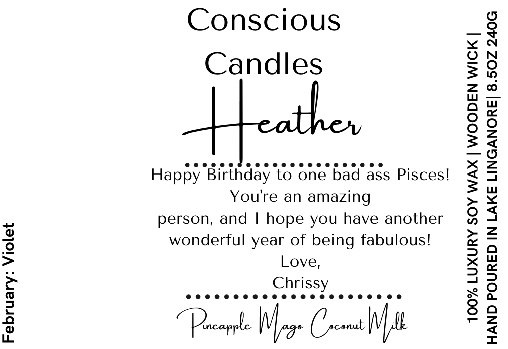Personalized Birthday Message Candle